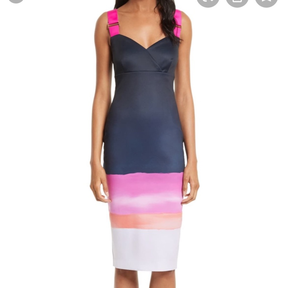 Ted Baker London jahner marina mosaic buckle dress
